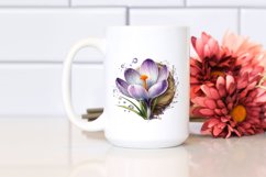 Shiny Crocus Metallic Wood | Sublimation | Clipart Product Image 2