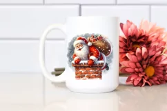 Santa Trough the Chimney PNG Product Image 2