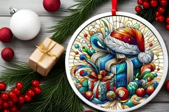 Round Christmas Ornament Sublimation|Clipart Product Image 2
