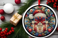 Round Christmas Ornament Sublimation|Clipart Product Image 2