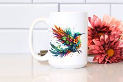 Vibrant Bird with Flowers PNG Product Image 2