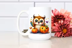 Funny Cute Owl Holding Pizza Slice Clipart Product Image 496