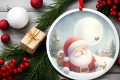Santa Christmas Ornament PNG Product Image 2