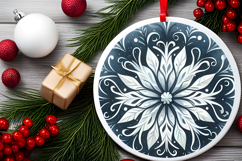 Round Christmass Ornament PNG Product Image 2