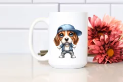 Watercolor Baby Beagle Hip Hop Singer Product Image 2