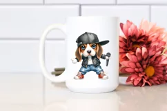 Watercolor Baby Beagle Hip Hop Singer Product Image 2