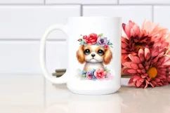 Cute Baby Dog Watercolor PNG Product Image 2