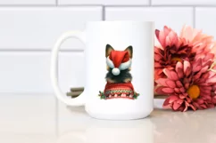Cute Dog with Santa Hat, Summer PNG Product Image 2