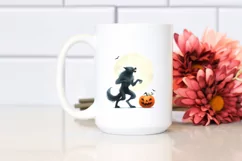 Funny Halloween Werewolf Clipart, PNG Product Image 2