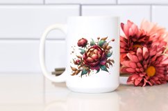 Detailed Peonies Stained Clipart Product Image 2