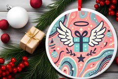 Round Christmas Ornament Sublimation|Clipart Product Image 2