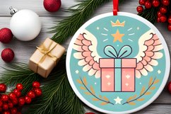 Round Christmas Ornament Sublimation|Clipart Product Image 2