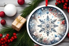 Round Christmas Ornament Sublimation|Clipart Product Image 2