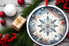 Round Christmass Ornament PNG Product Image 2