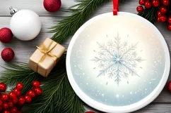 Round Christmas Ornament Sublimation|Clipart Product Image 2