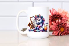 Colorful Artistic Baby Unicorn in Jazz Club Product Image 2
