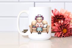 Watercolor Old Lady Sofa Mug | Sublimation | Clipart Product Image 2