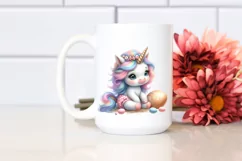 Cute Baby Unicorn in a Bubble | Clipart Product Image 2