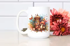 Pastel Wooden Stained Mushroom PNG Product Image 2