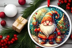 Round Christmas Ornament Sublimation|Clipart Product Image 2