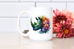 Vibrant Rhino with Flowers PNG Product Image 2