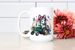 Colorful Baby Unicorn Tractor PNG Product Image 2