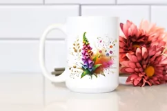 Watercolor Luxury Flower Love Splash Clipart Product Image 2