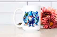 Gnome Azzure Accents Sublimation Clipart Product Image 2
