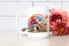 Colorful Character Surrounded by Flowers | Flower Dog House Product Image 2