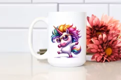 Cute Unicorn with Cool Haircut PNG Product Image 2