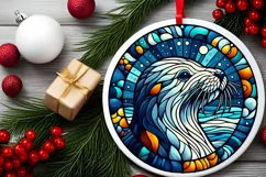 Round Christmas Ornament Sublimation|Clipart Product Image 2