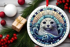 Round Christmas Ornament Sublimation|Clipart Product Image 2