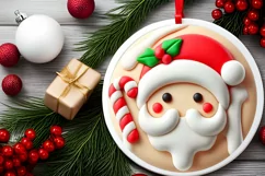 Round Christmas Ornament Sublimation|Clipart Product Image 1