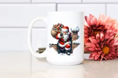 Santa Trough the Chimney PNG Product Image 2