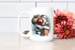 Santa Trough the Chimney PNG Product Image 2