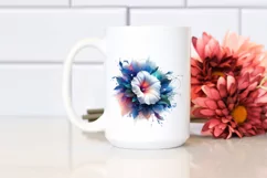 Morning Glory Shiny Watercolor Abstract Clipart Product Image 2