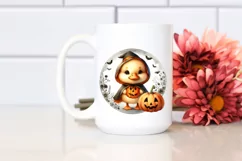 Cute Baby Duck Dressed for Halloween PNG Product Image 2