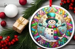 Round Christmas Ornament Sublimation|Clipart Product Image 2