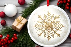 Round Christmas Ornament Sublimation|Clipart Product Image 2