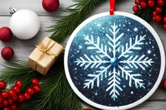 Round Christmas Ornament Sublimation|Clipart Product Image 2