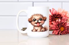 Crazy Bichpoo Watercolor Clipart Product Image 2