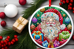 Round Christmass Ornament PNG Product Image 2