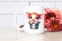 Colorful Small Baby Pig PNG Product Image 2