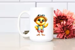 Funny Chick Beachwear Big Eyes Clipart Product Image 2