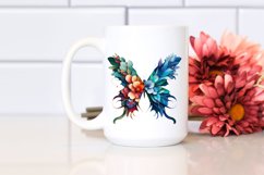 Vibrant Butterfly with Flowers PNG Product Image 2