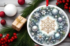 Round Christmas Ornament Sublimation|Clipart Product Image 2