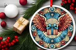 Round Christmas Ornament Sublimation|Clipart Product Image 1