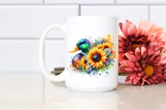 Vibrant Duck with Sunflower Body, PNG Product Image 2