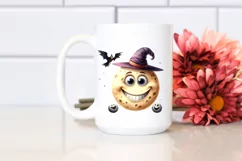 Funny Halloween Goofy Smile Moon | Sublimation Clipart Product Image 2