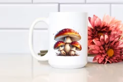 Detailed Mushroom Watercolor Splash PNG Product Image 2